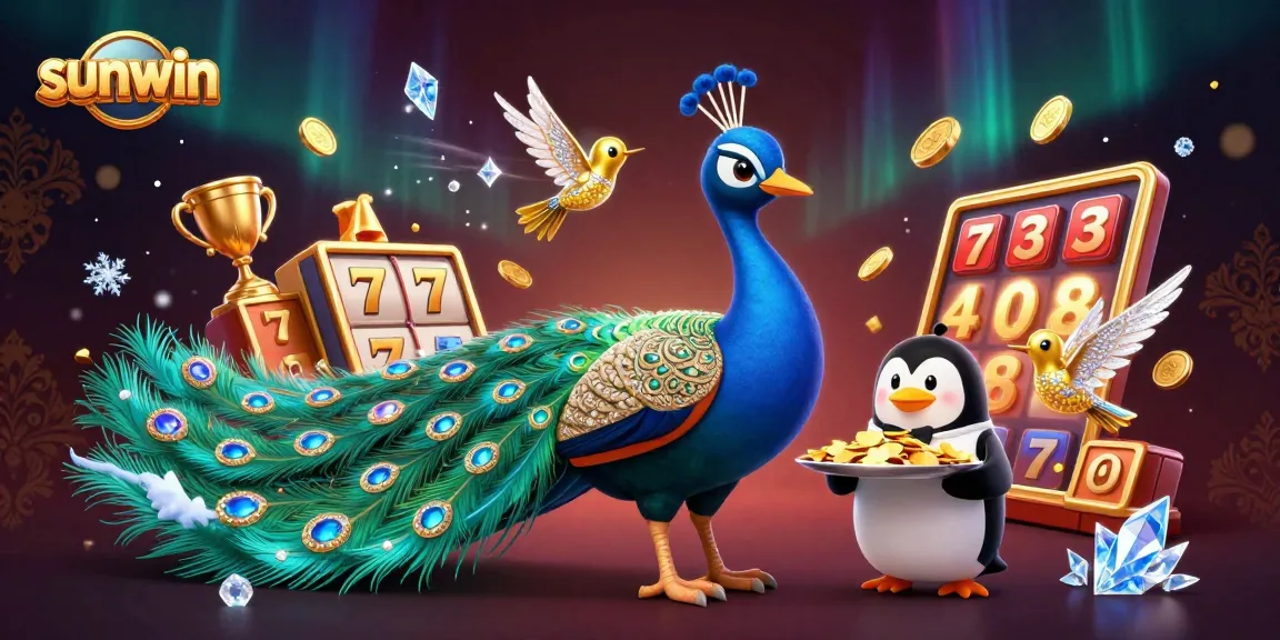 Experience the thrilling slots action at sunwin with festive visual elements and elegant characters.